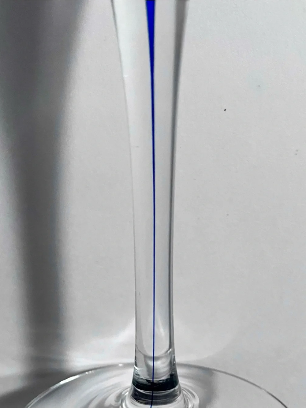 2 ORREFORS INTERMEZZO BLUE Champagne Glasses / ORIGINAL LABELS / Swedish Crystal